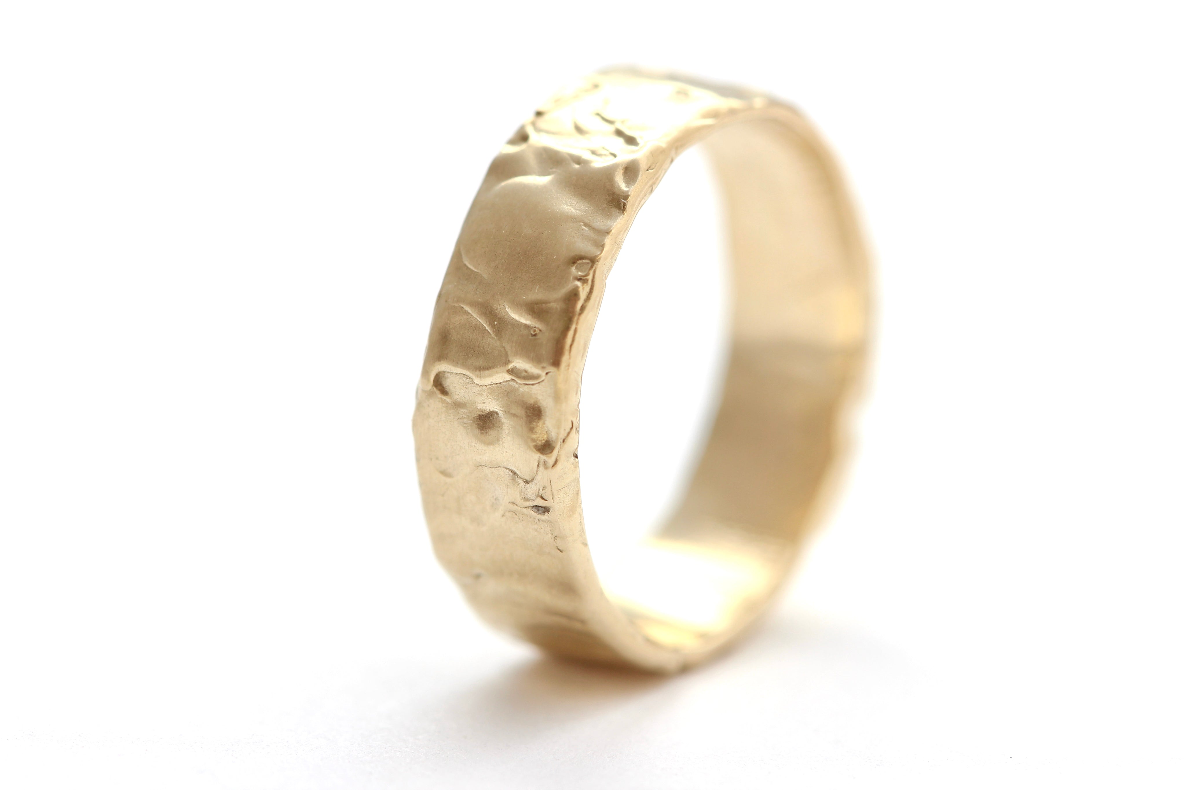 The golden one - 14k yellow wide band– Elle Naz Jewelry